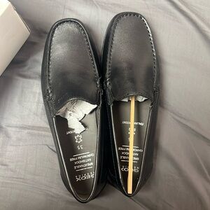 Geox black slip on shoes